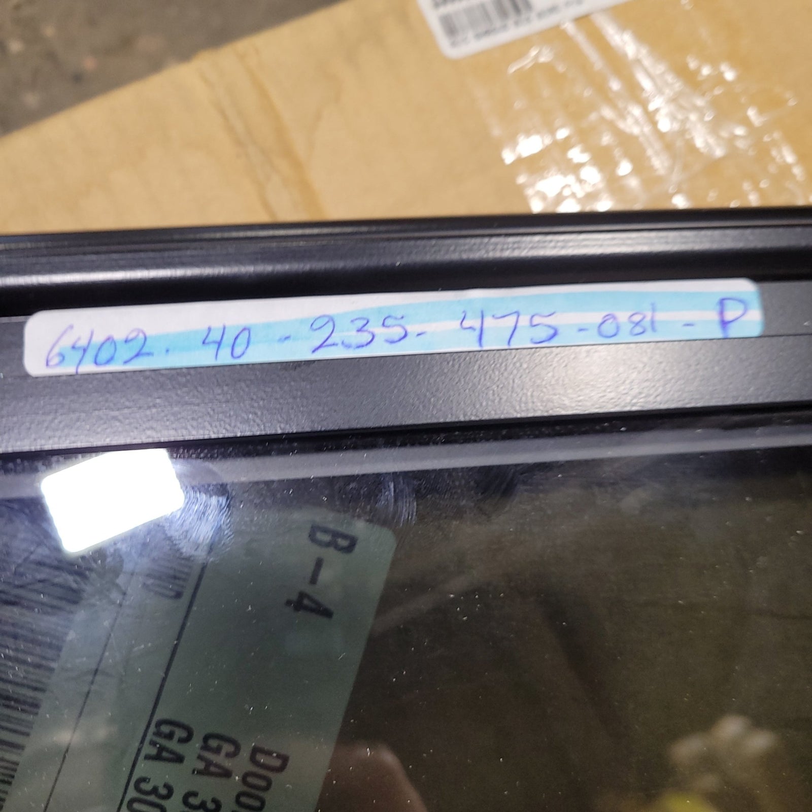 Used Black Radius Frameless Opening Window : 24 1/2