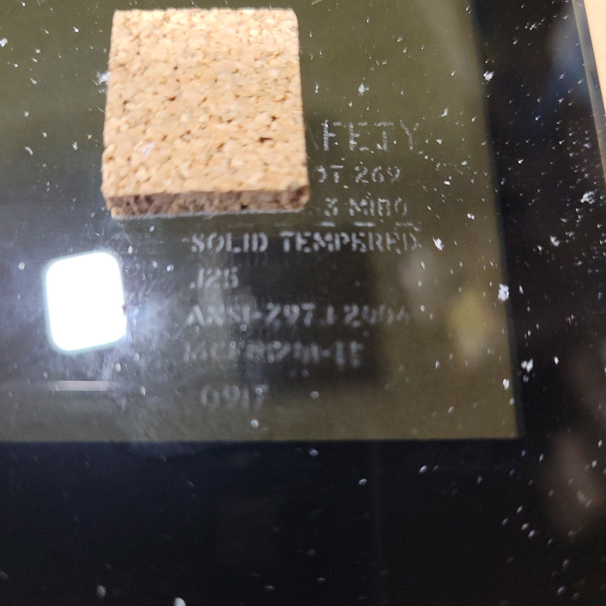 Used Black Radius Frameless Opening Window : 24 1/2" X 10 1/2" X 1/2" D - Young Farts RV Parts