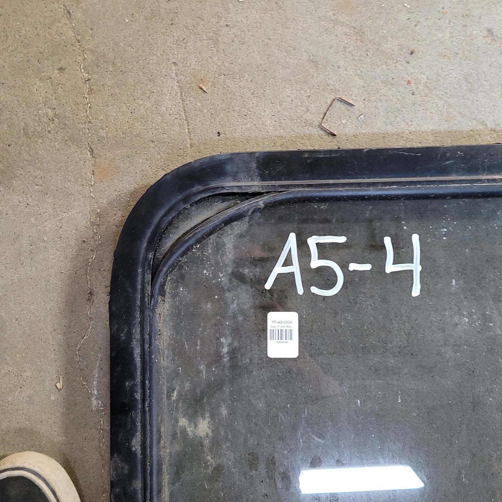 Used Black Radius Non-Opening Window : 14 1/4 X 41 1/2 X 2