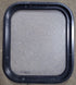 Used Black Radius Non Opening Window : 15 1/2" W x 17 3/4" H x 1 7/8" D - Young Farts RV Parts