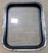 Used Black Radius Non-Opening Window : 16 3/4" W X 19 3/4" H X 1 1/2" D - Young Farts RV Parts