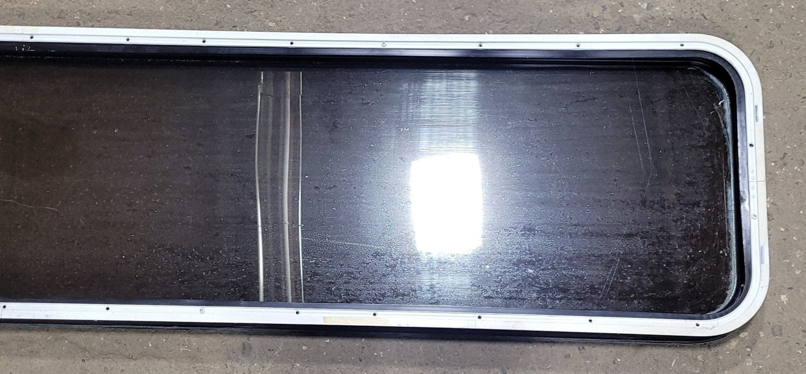 Used Black Radius Non-Opening Window : 16 3/4