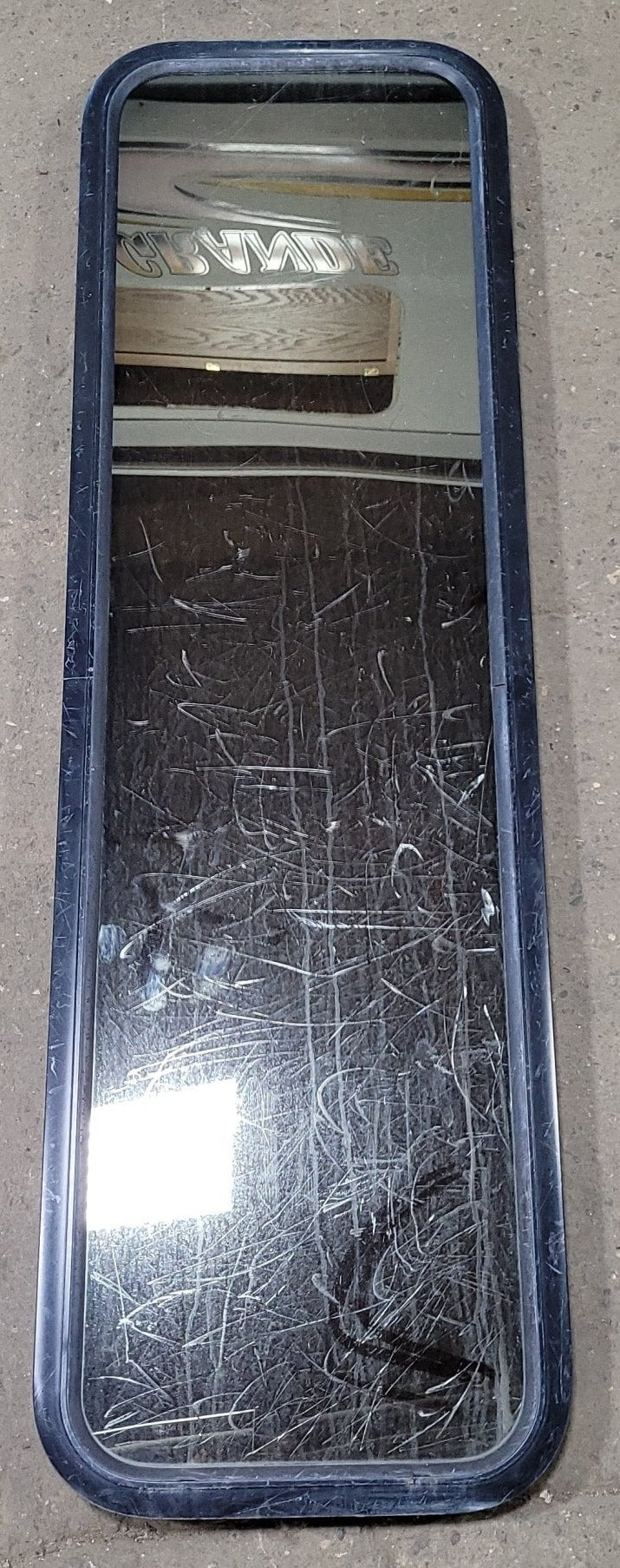 Used Black Radius Non-Opening Window : 16 3/4