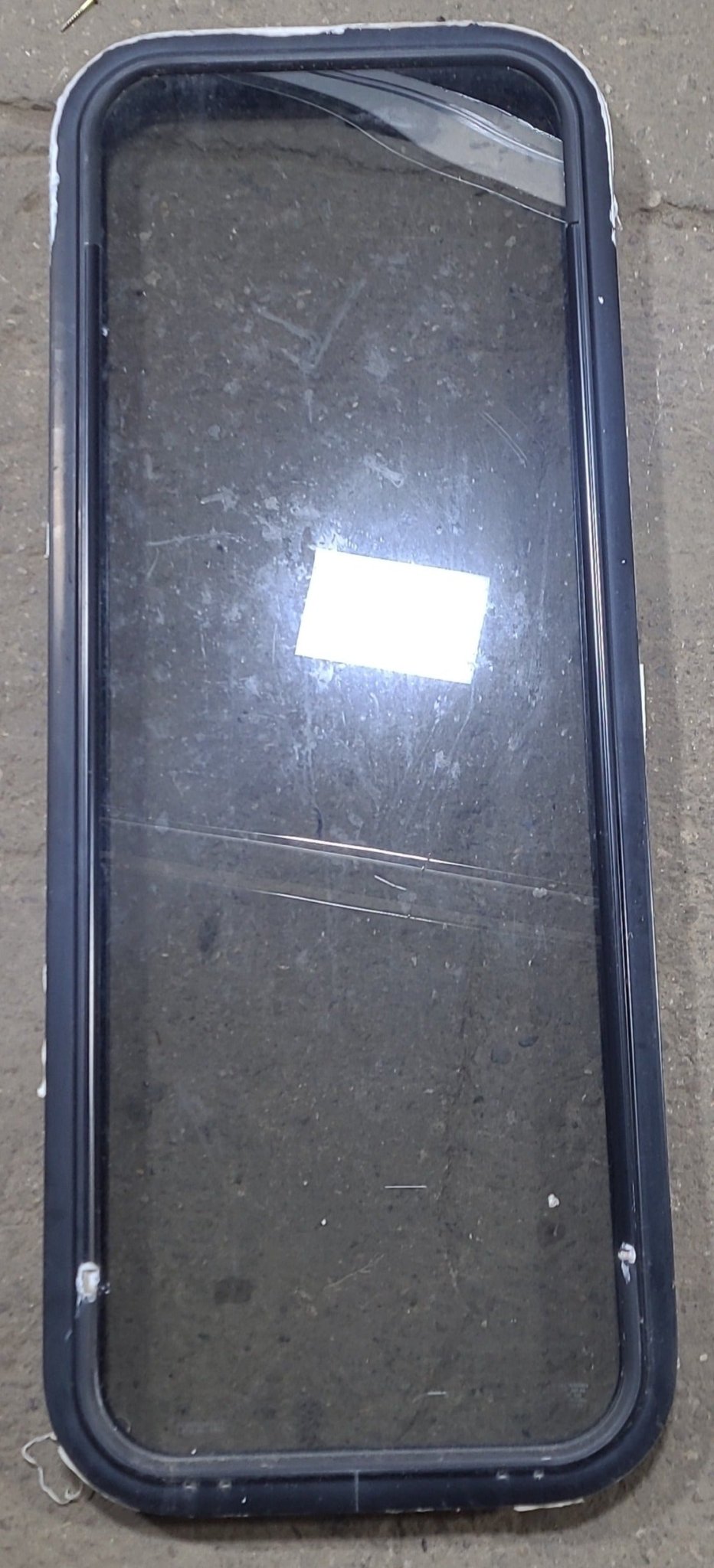 Used Black Radius Non Opening Window : 17 1/4