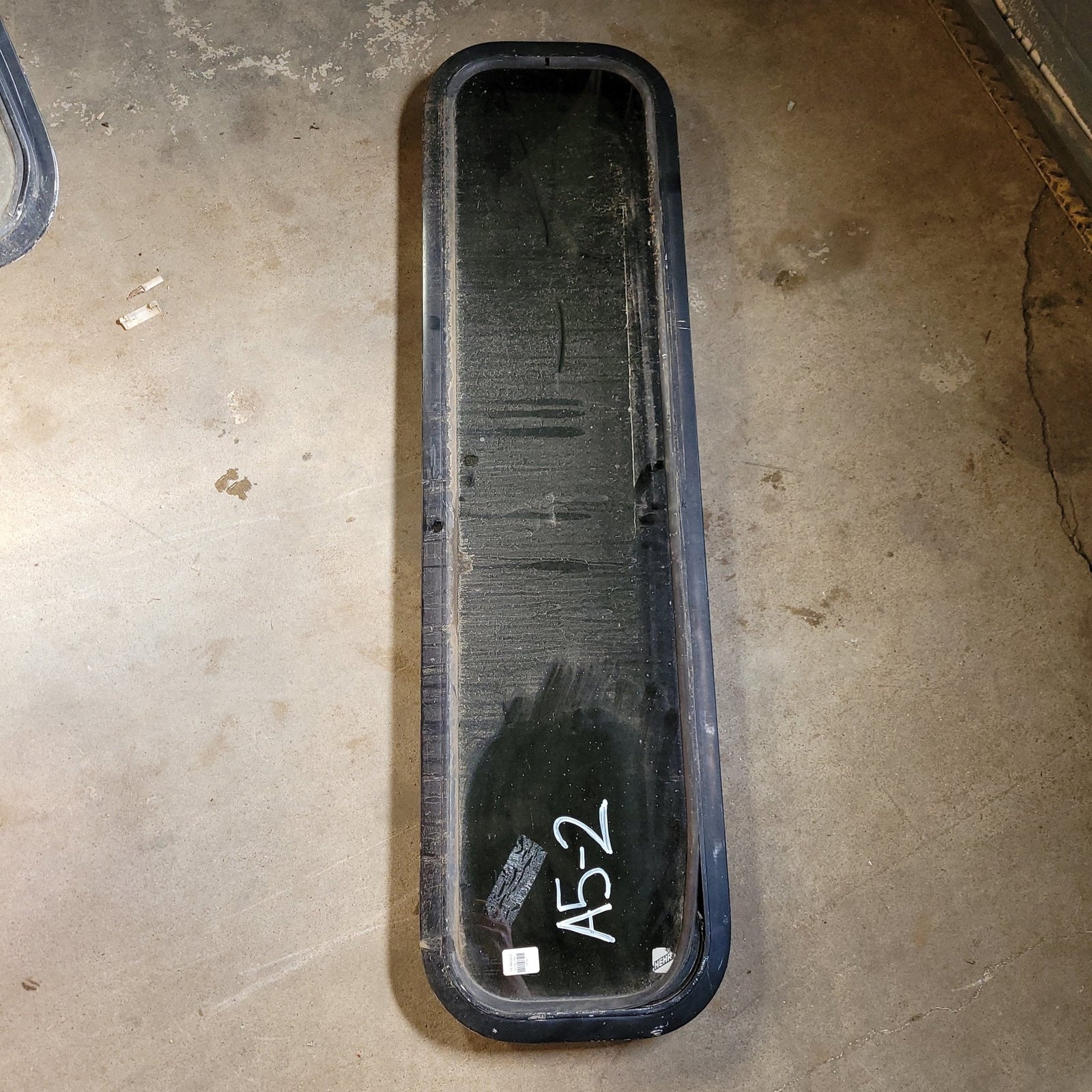 Used Black Radius Non-Opening Window : 17 3/4 X 47 3/4 X 2