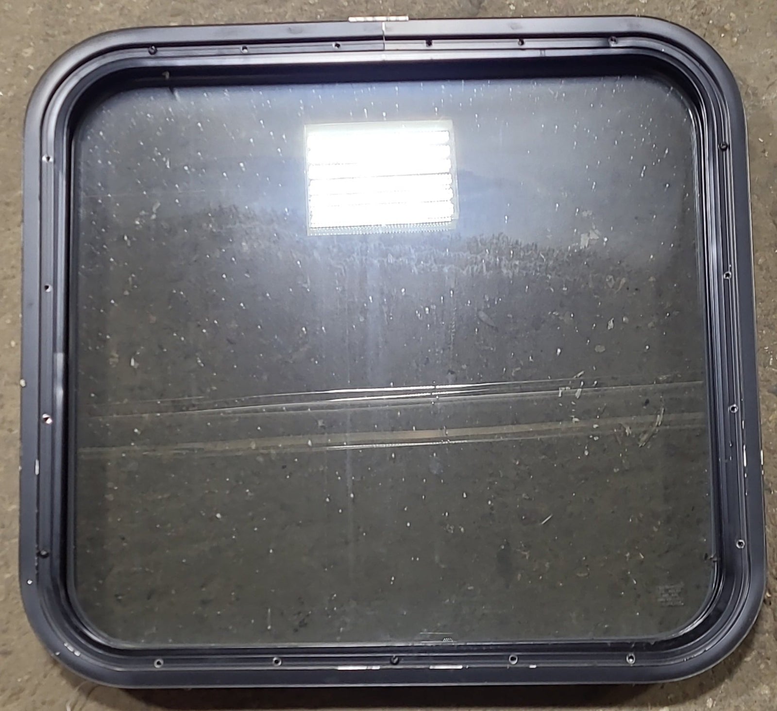 Used Black Radius Non Opening Window : 23 1/2