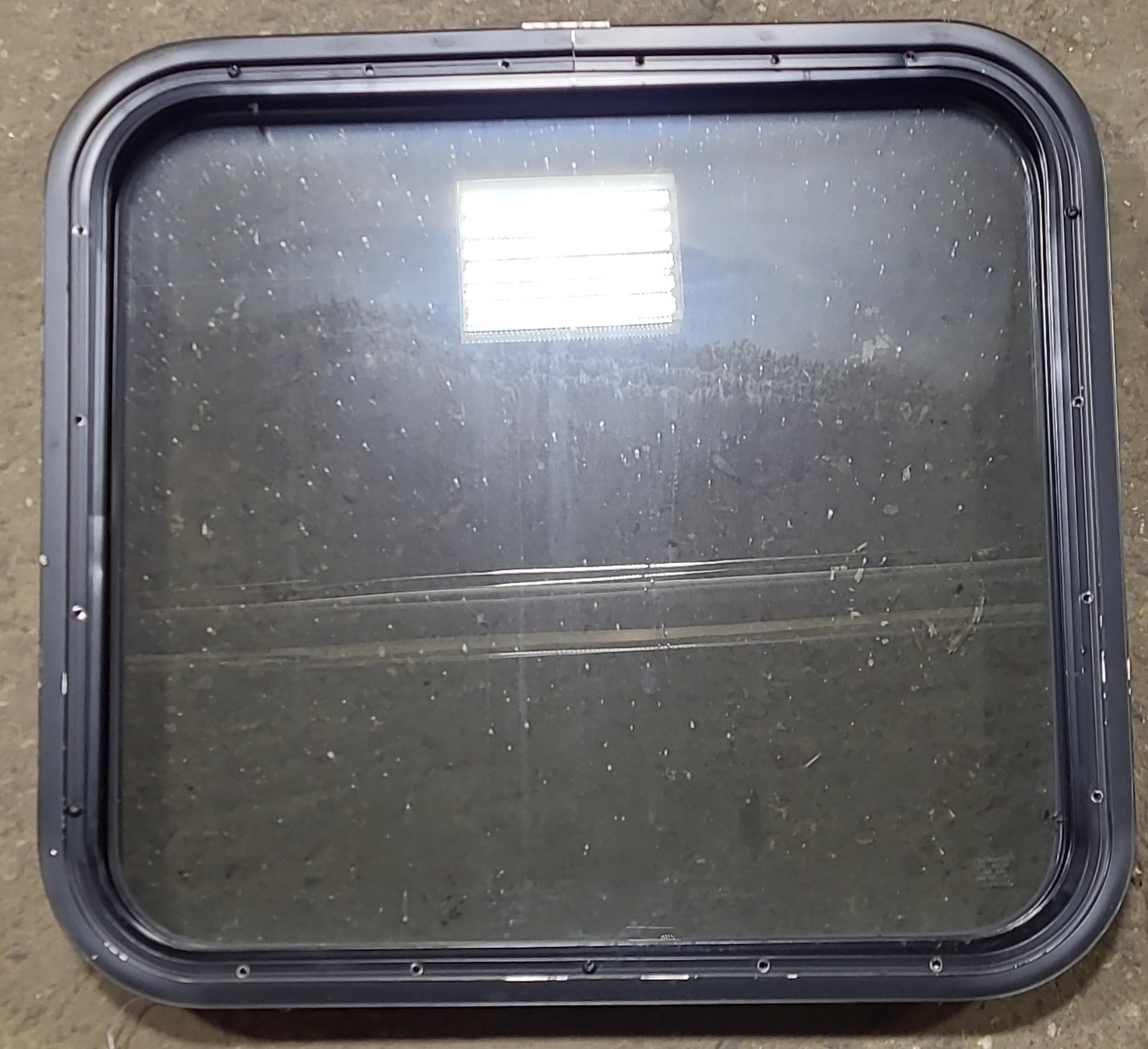 Used Black Radius Non Opening Window : 23 1/2