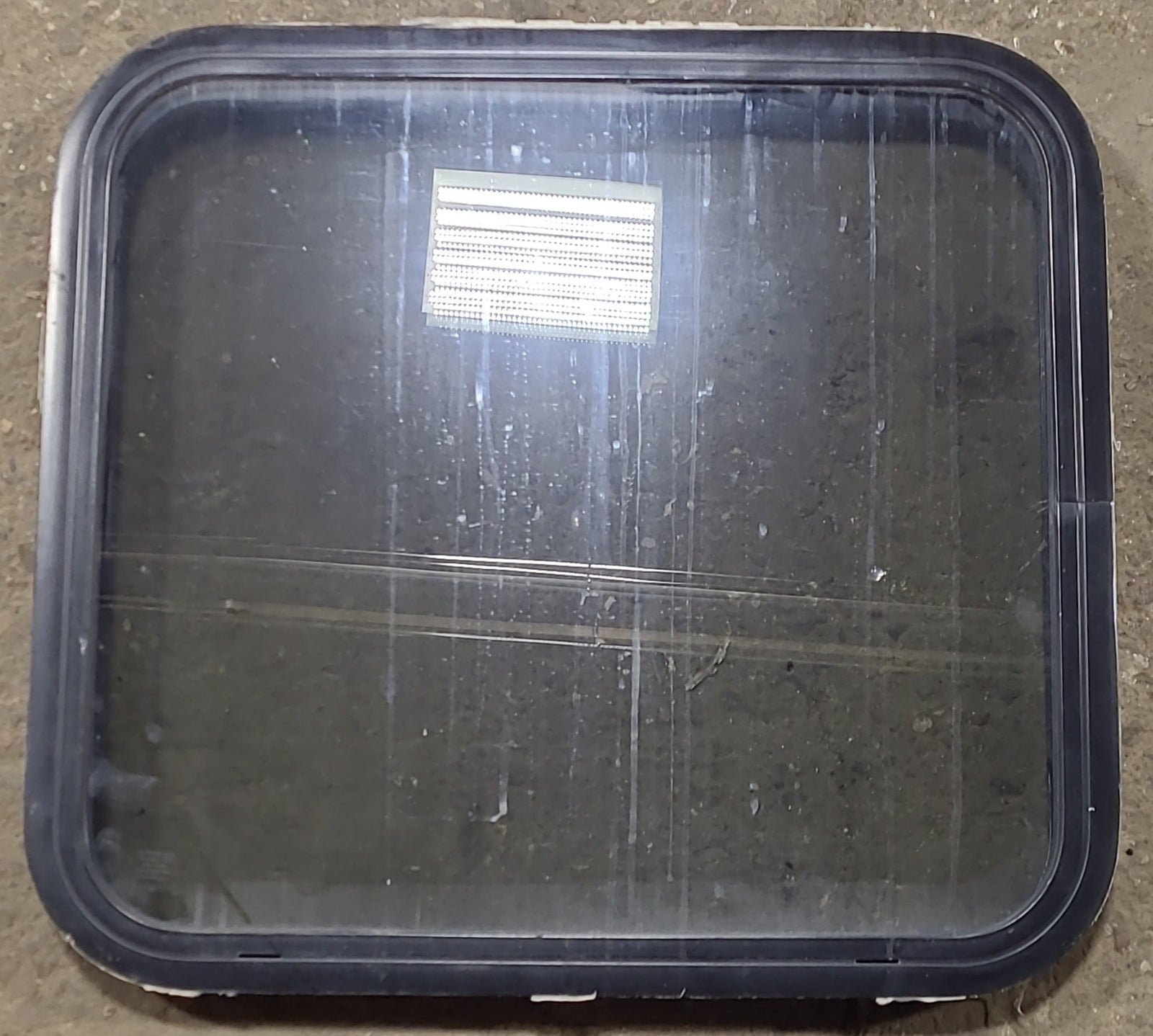 Used Black Radius Non Opening Window : 23 1/2