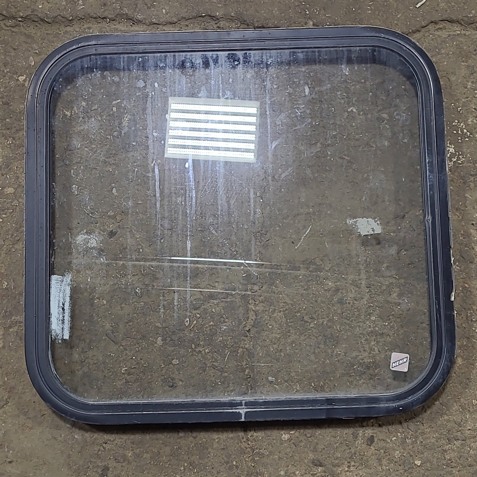 Used Black Radius Non Opening Window : 23 1/2