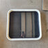 Used Black Radius Non-Opening Window : 23 1/2 X 21 1/2 X 2" D - Young Farts RV Parts