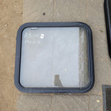 Used Black Radius Non-Opening Window : 23 X 21 1/2 X 2