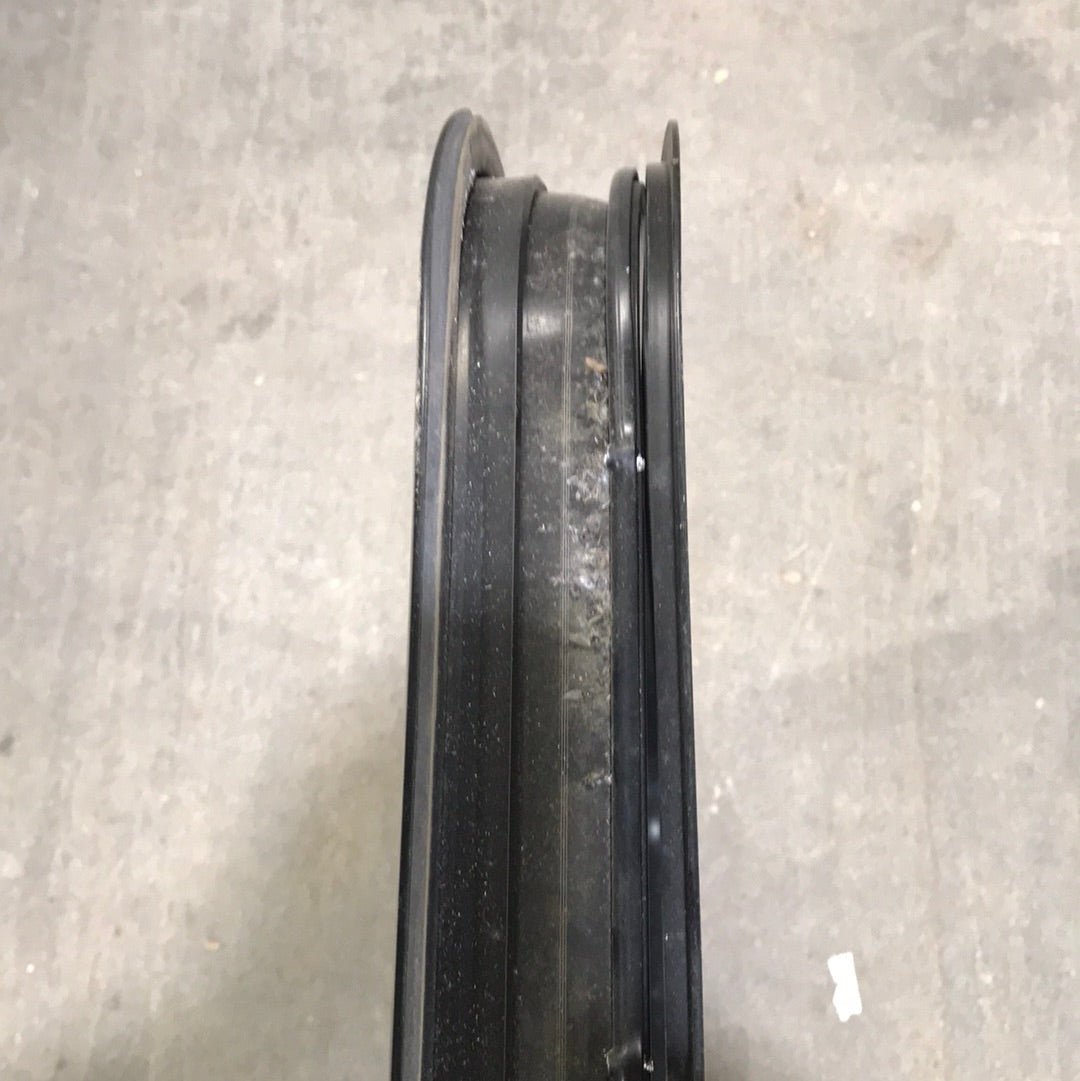 Used Black Radius Non-Opening Window : 28 1/2