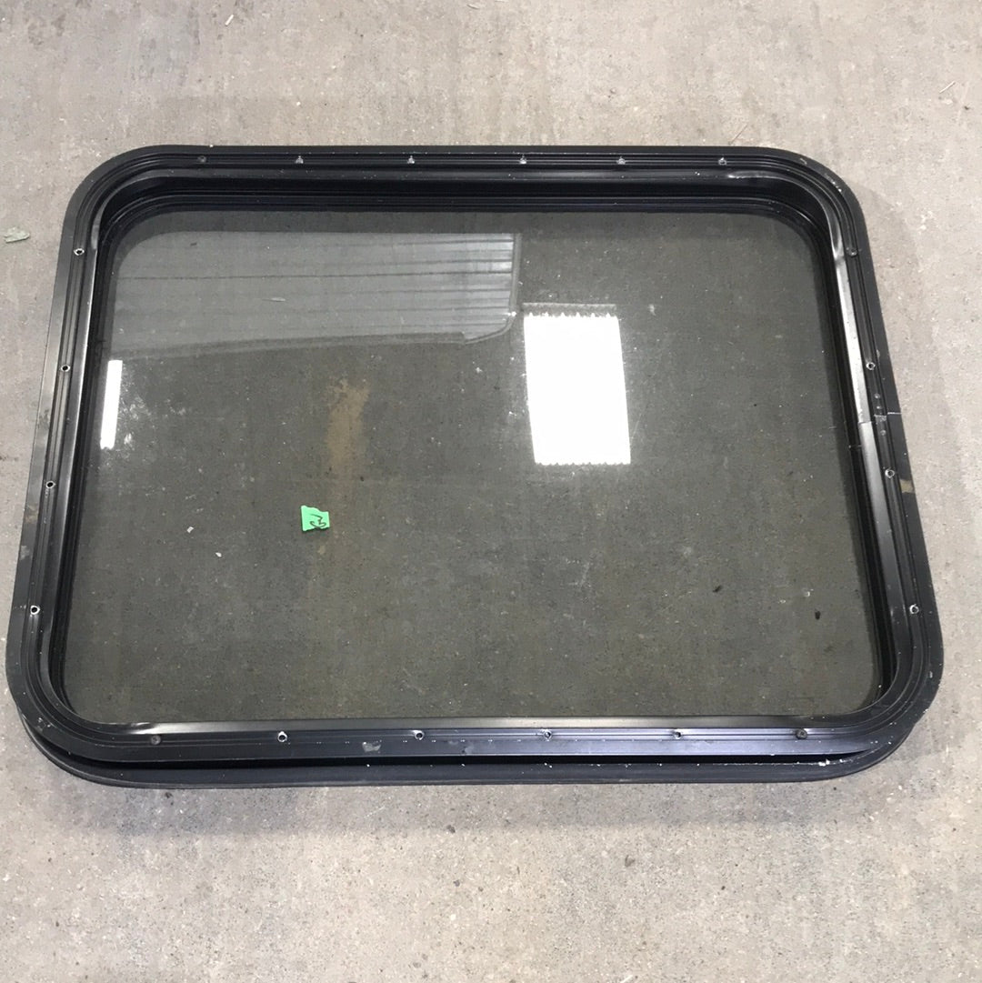 Used Black Radius Non-Opening Window : 28 1/2