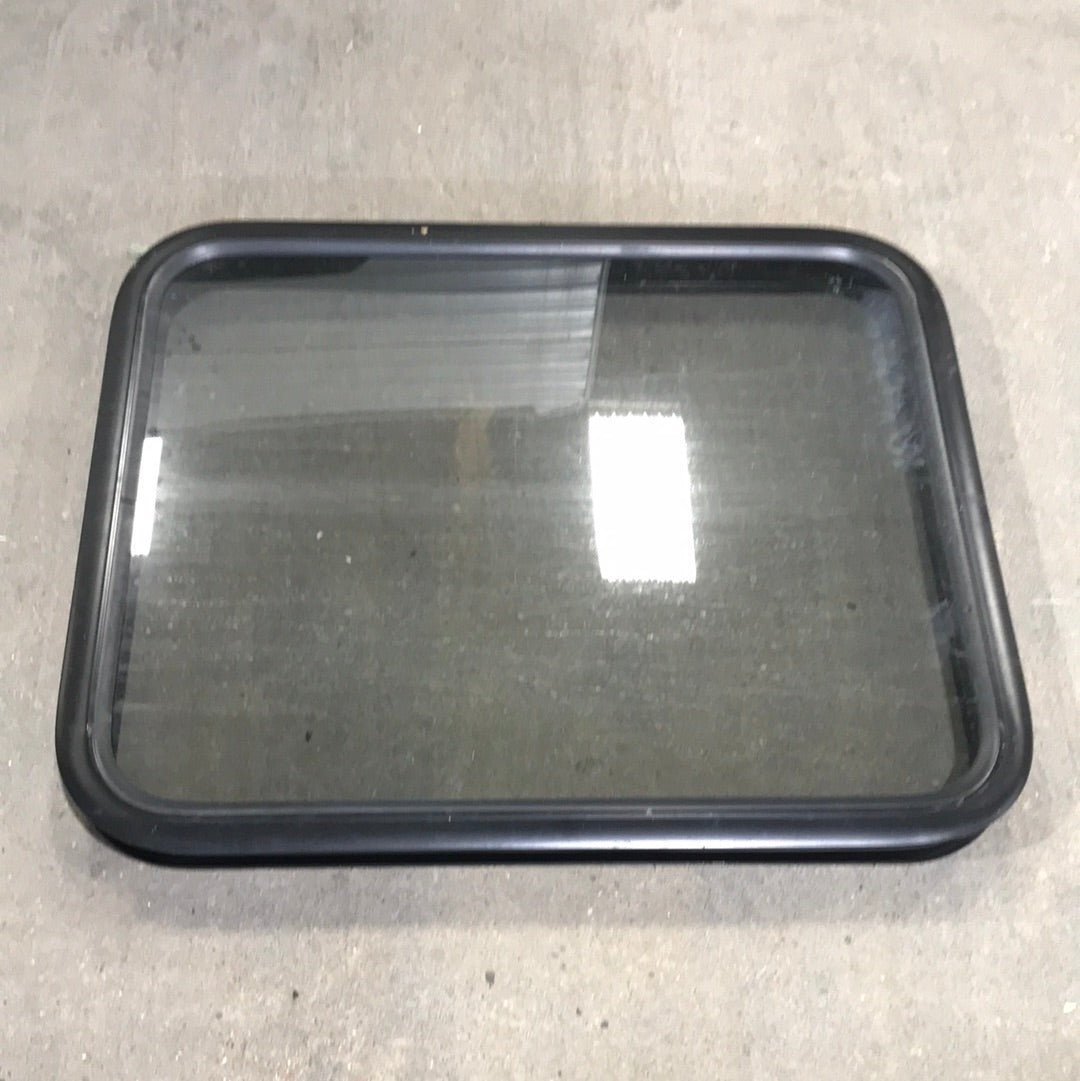 Used Black Radius Non-Opening Window : 28 1/2