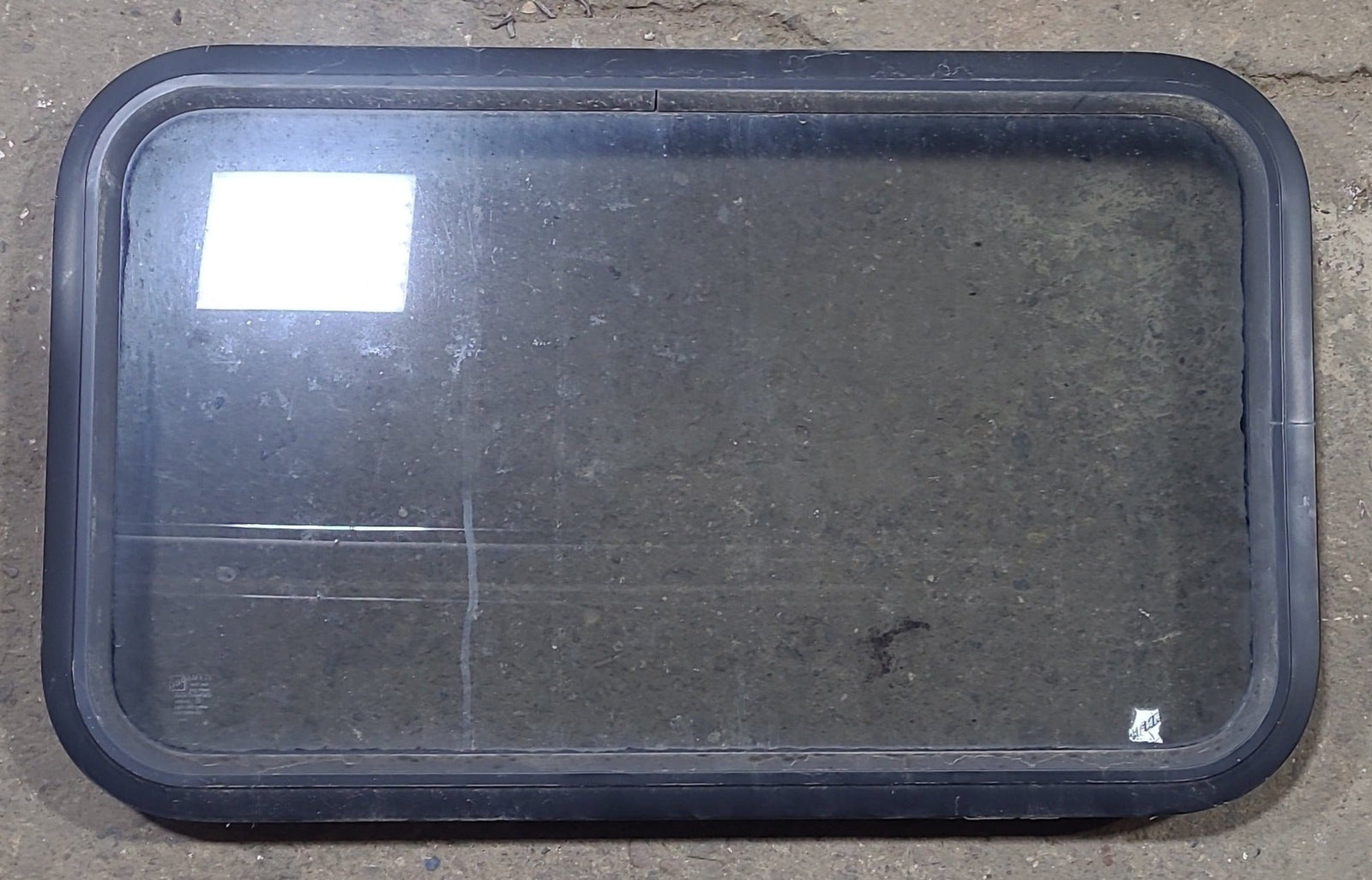 Used Black Radius Non Opening Window : 29 3/4