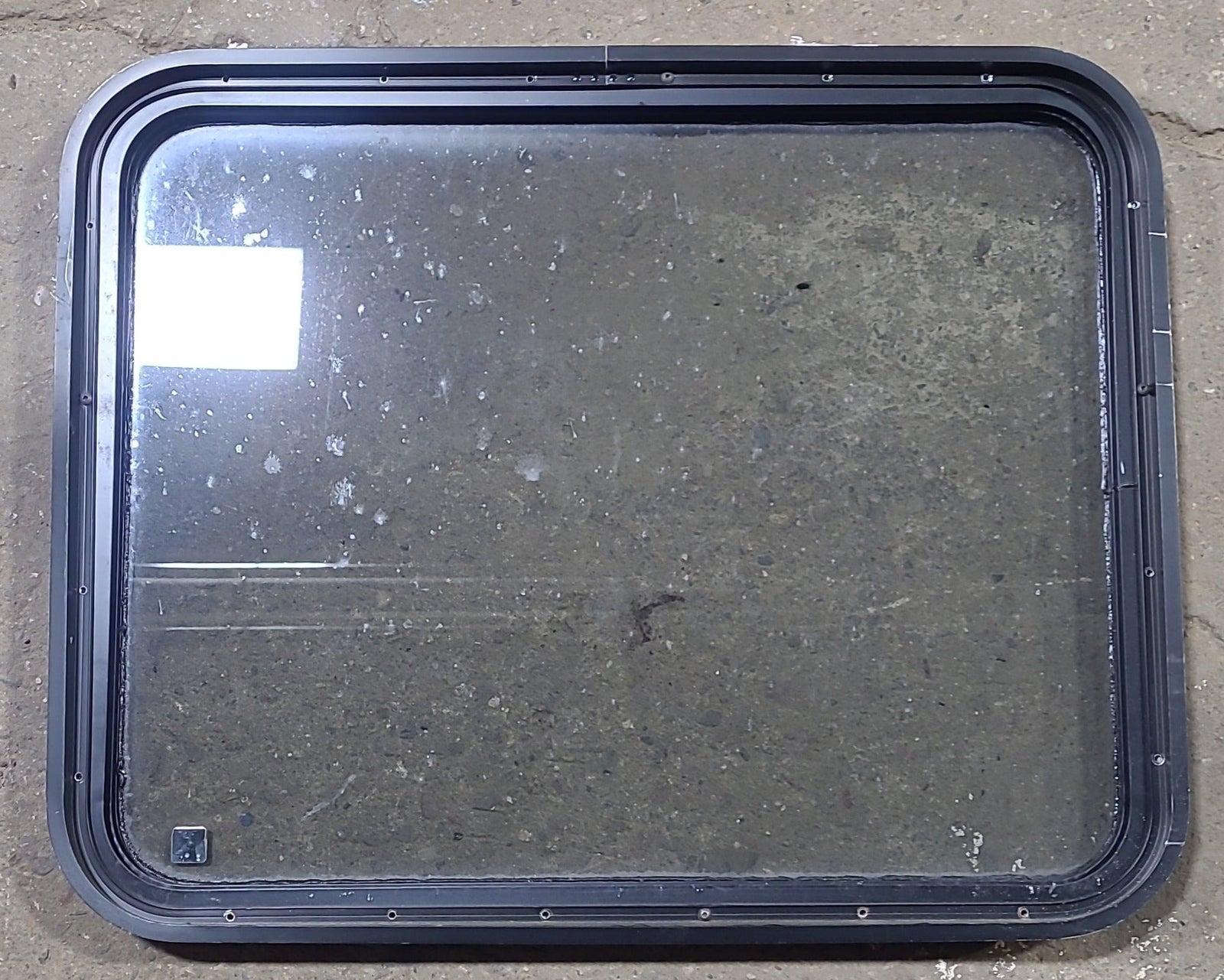 Used Black Radius Non Opening Window : 29 3/4