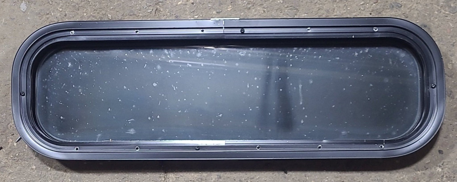 Used Black Radius Non Opening Window : 29 3/8