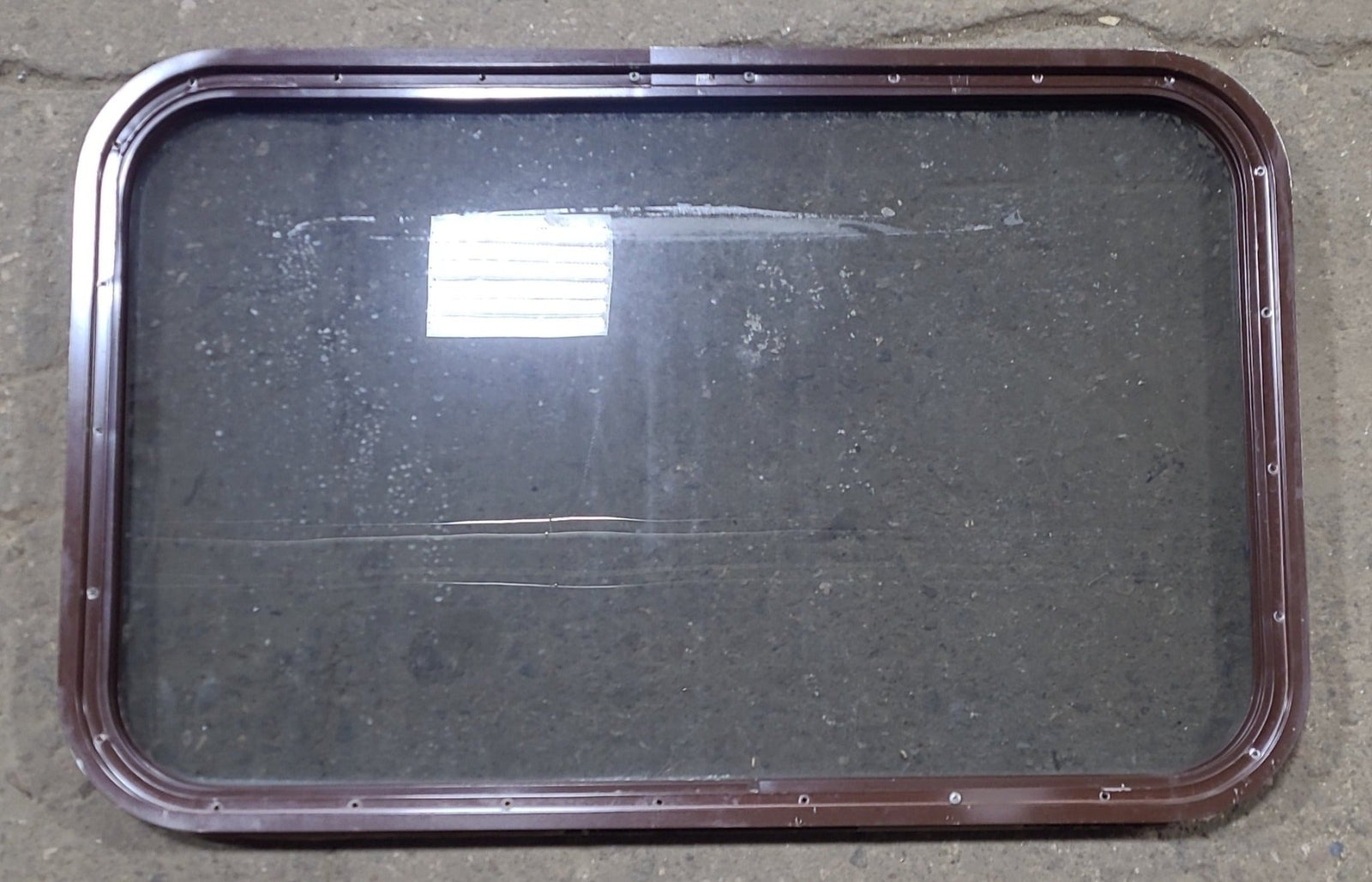 Used Black Radius Non Opening Window : 31 3/4