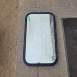 Used Black Radius Non- Opening Window : 32 X 17 1/2 X 2