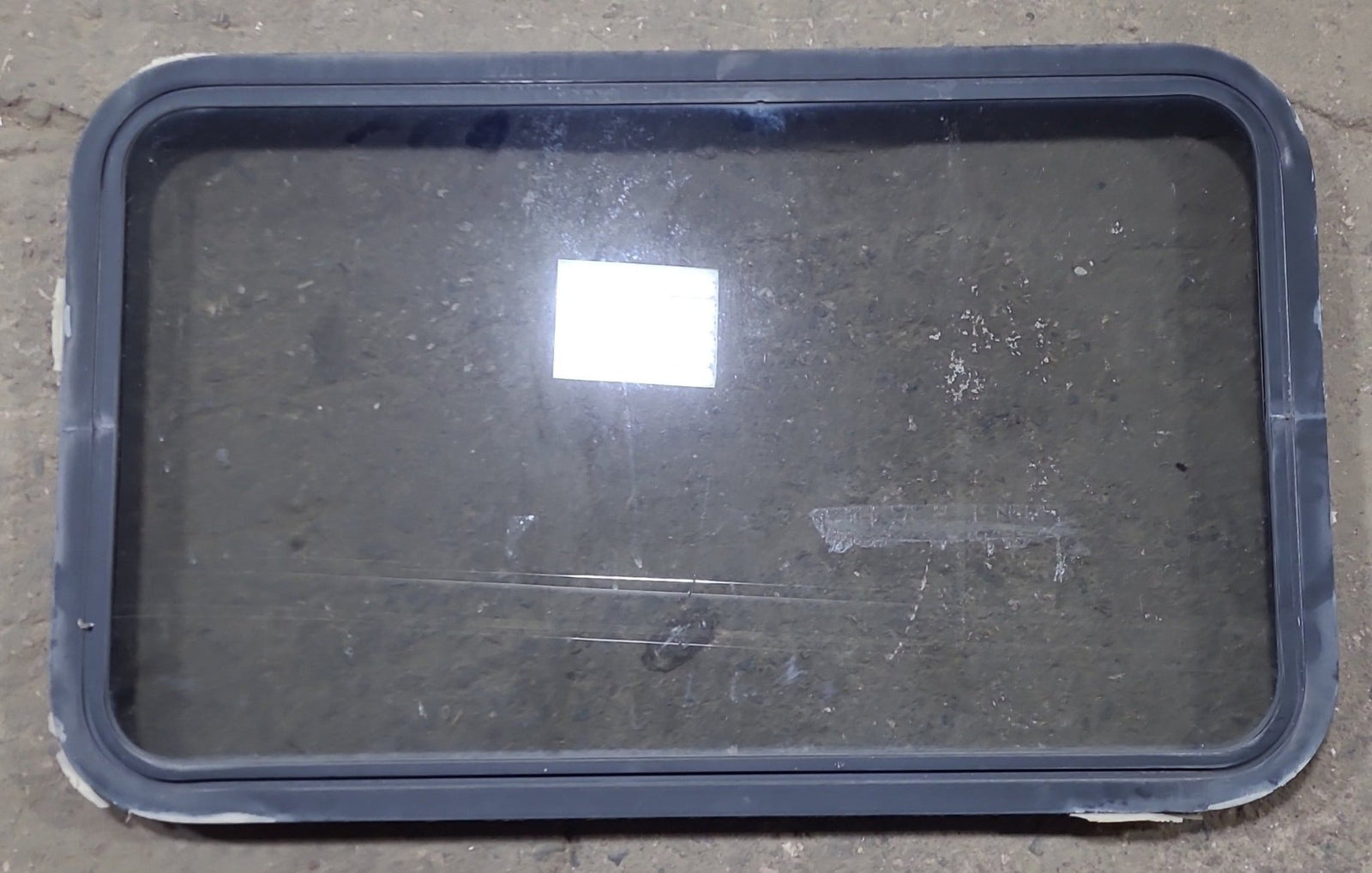 Used Black Radius Non Opening Window : 36 1/4