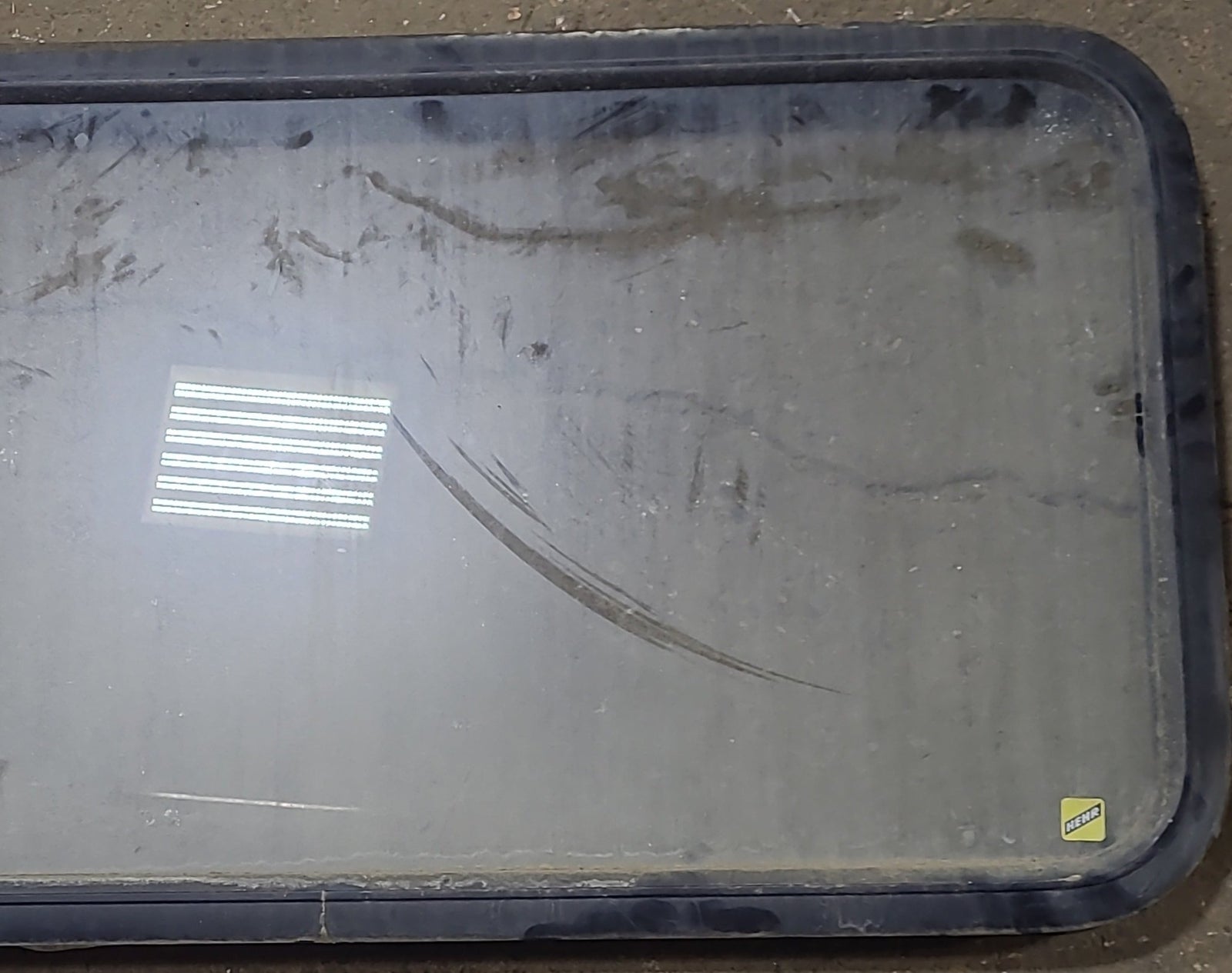 Used Black Radius Non Opening Window : 41 1/2