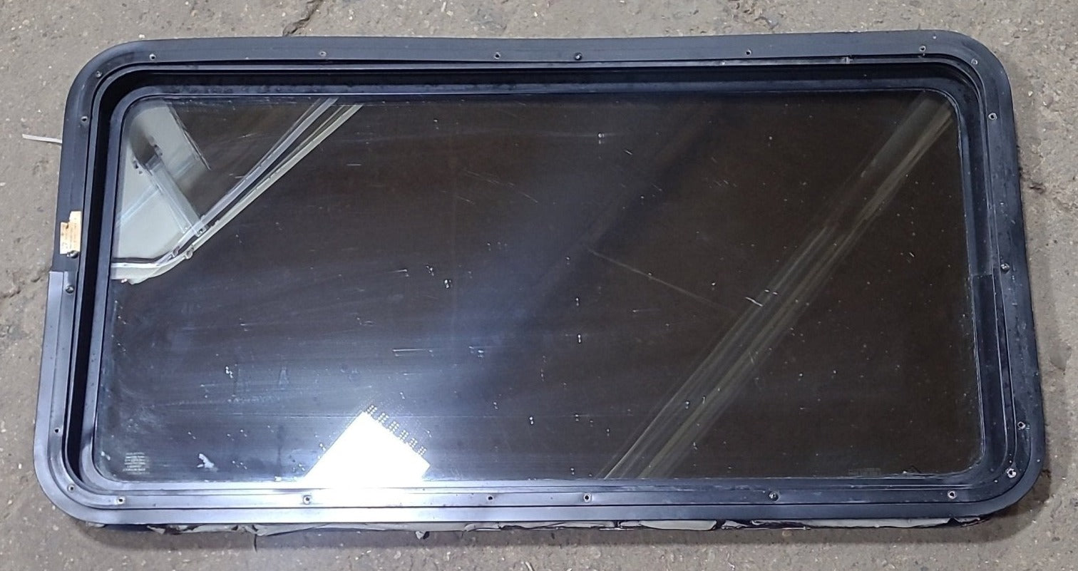 Used Black Radius Non Opening Window : 42 1/4