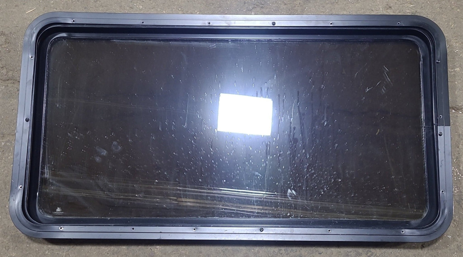 Used Black Radius Non Opening Window : 42 1/8