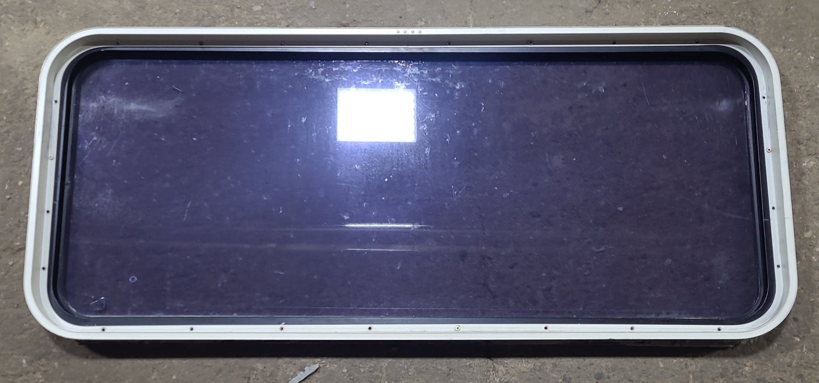 Used Black Radius Non Opening Window : 48 1/4