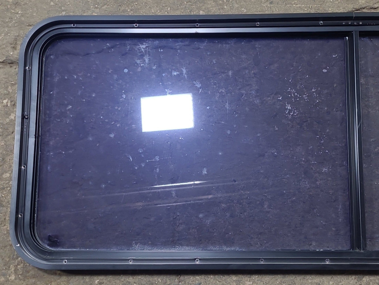 Used Black Radius Non Opening Window : 60 1/2