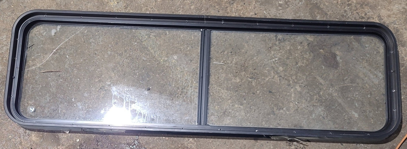 Used Black Radius Non Opening Window : 60 1/4