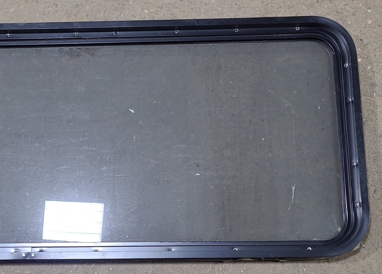 Used Black Radius Non Opening Window : 60 1/4