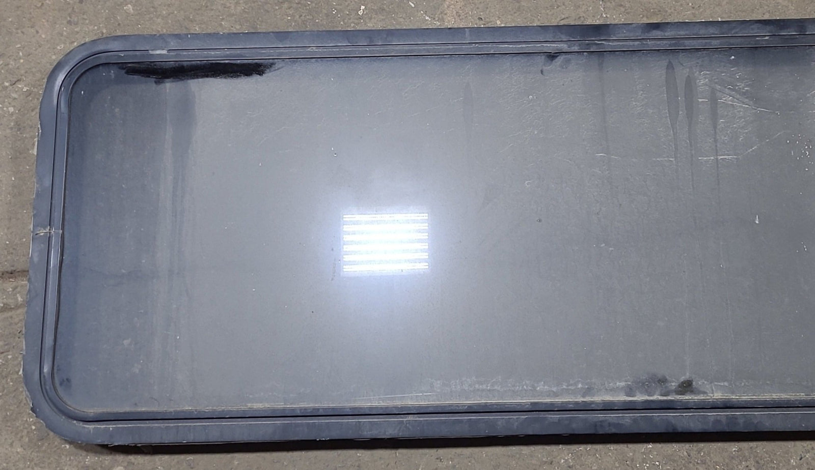 Used Black Radius Non Opening Window : 60 1/4