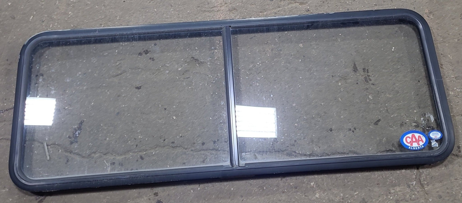 Used Black Radius Non Opening Window : 60 1/4