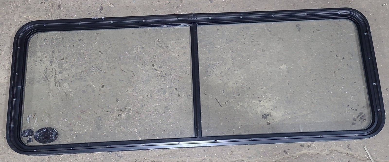 Used Black Radius Non Opening Window : 60 1/4