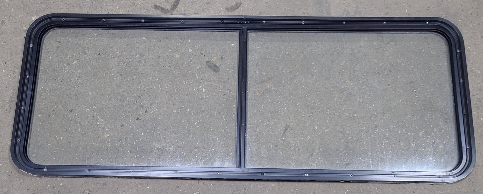 Used Black Radius Non-Opening Window : 60 1/4