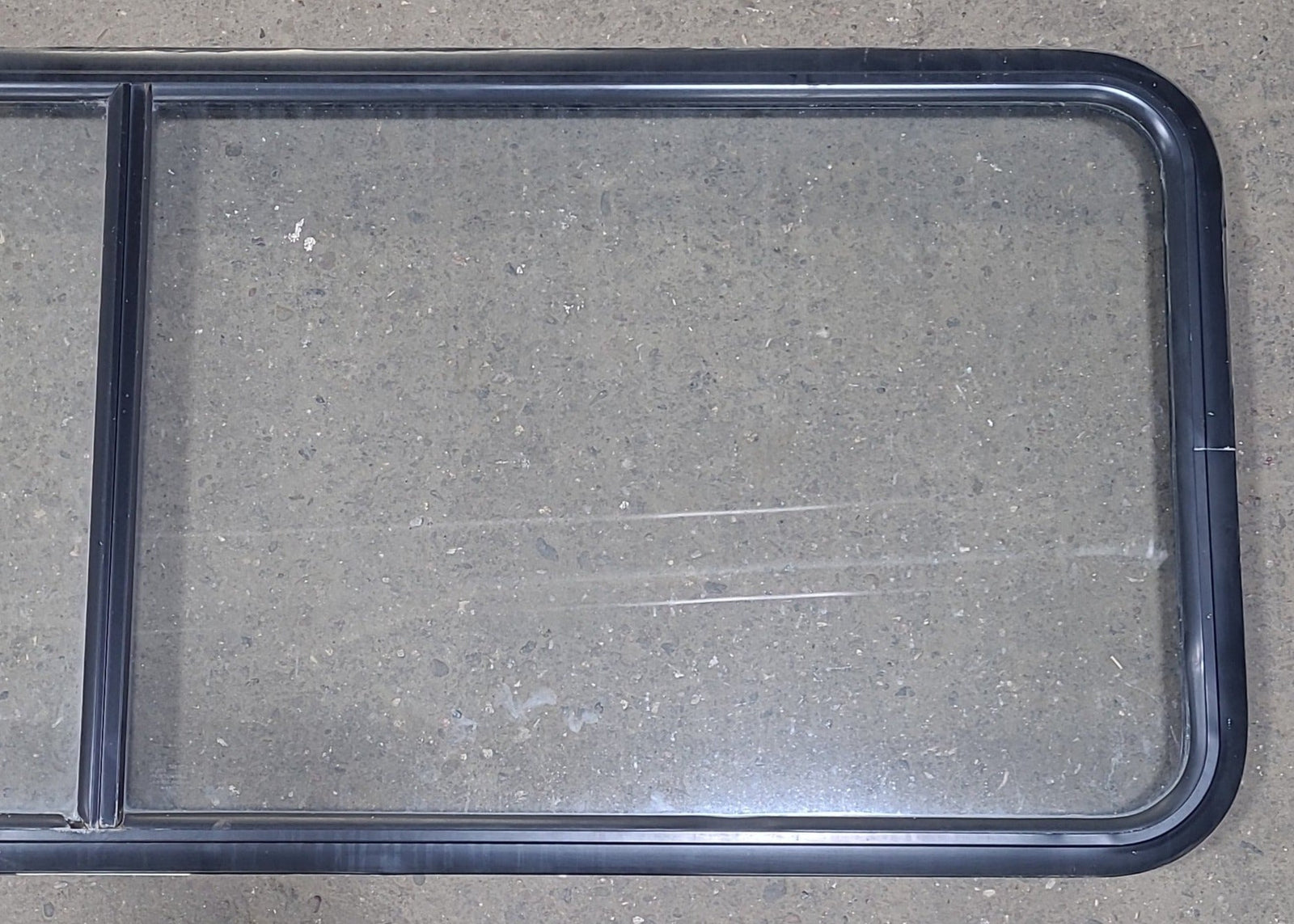 Used Black Radius Non-Opening Window : 60 1/4