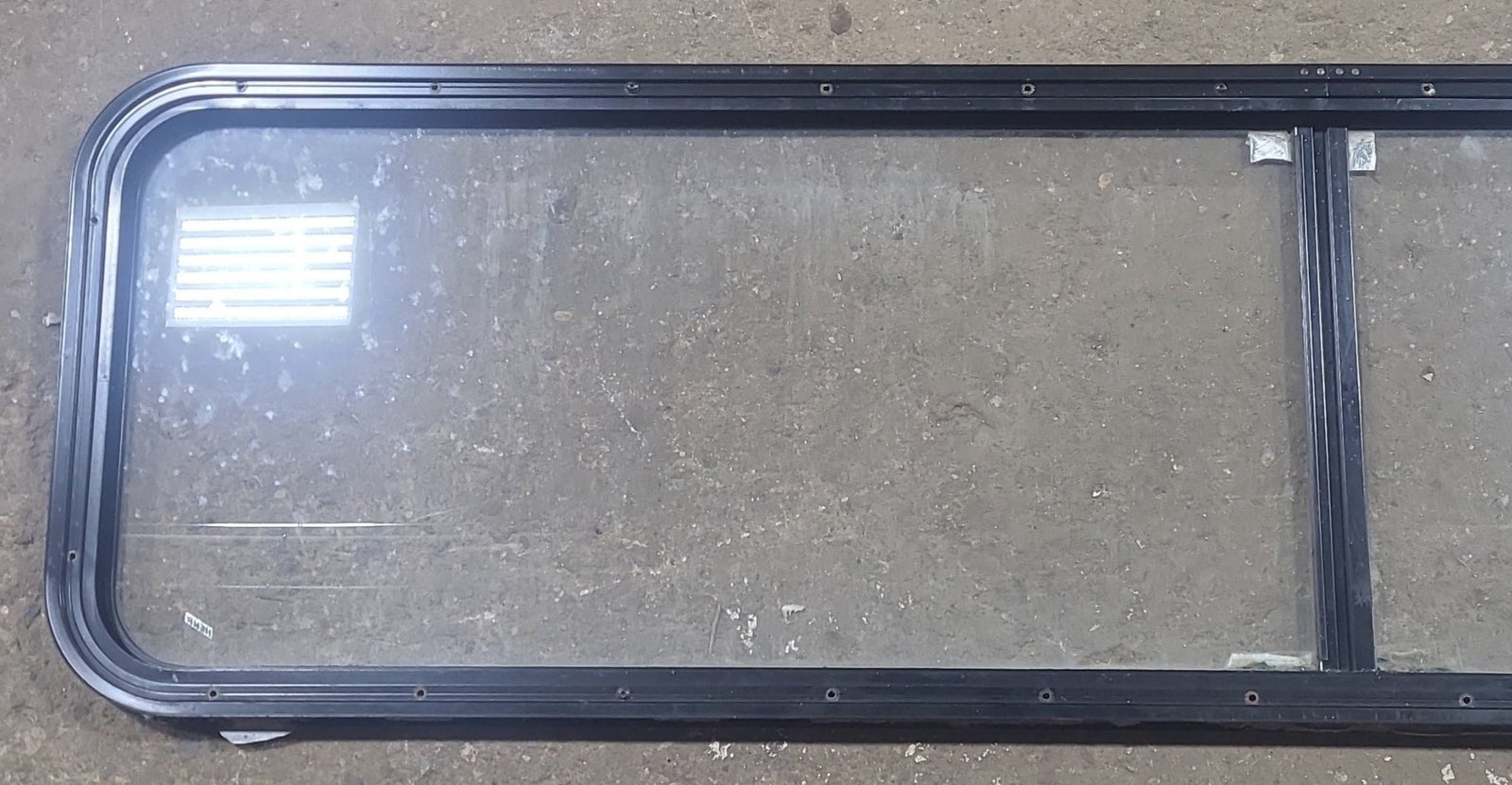 Used Black Radius Non Opening Window : 72 1/4