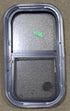 Used Black Radius Opening Window : 11 5/8" W X 21 3/8" H X 1 7/8" D - Young Farts RV Parts