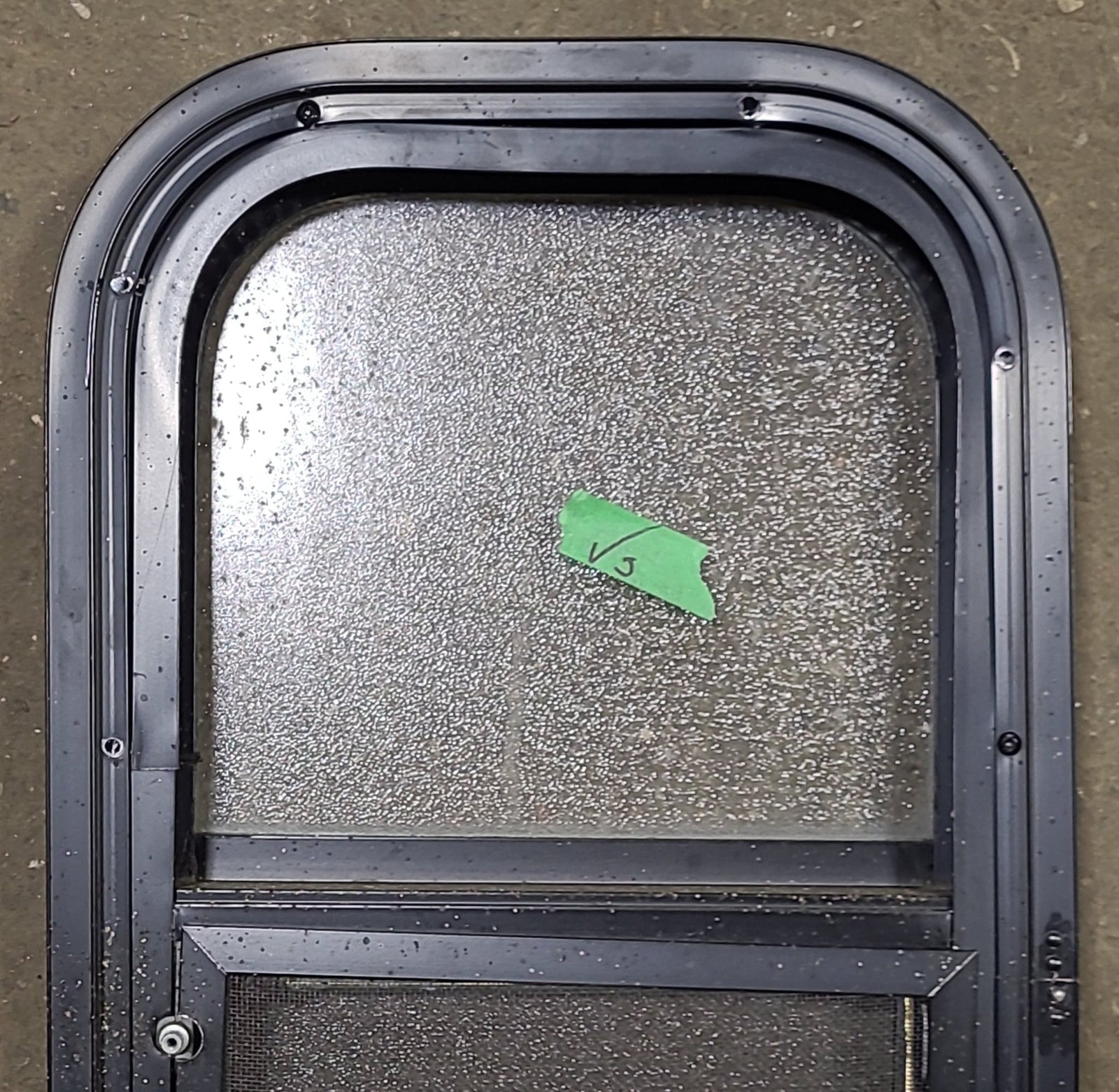 Used Black Radius Opening Window : 11 5/8