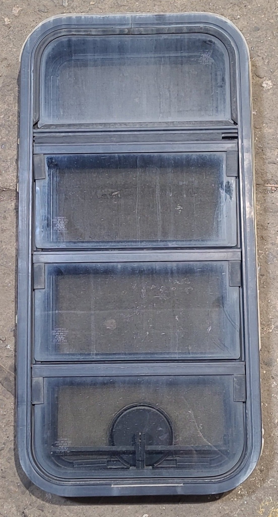 Used Black Radius Opening Window : 13 3/4