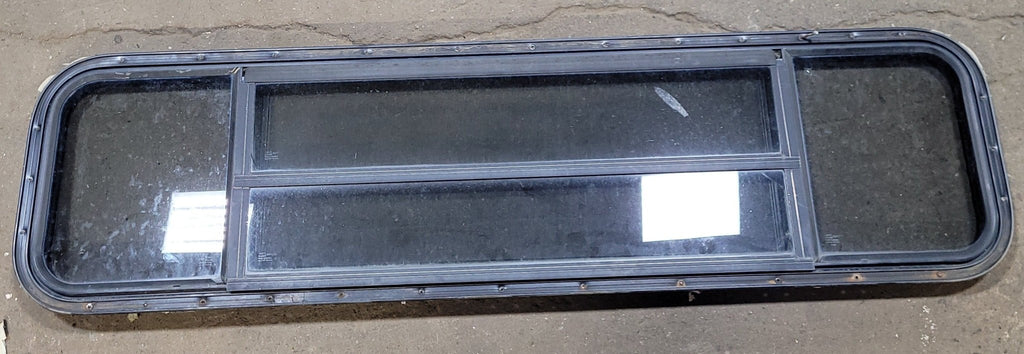 Used Black Radius Opening Window : 15 3/4" H X 61" W X 1 1/2" D - Young Farts RV Parts