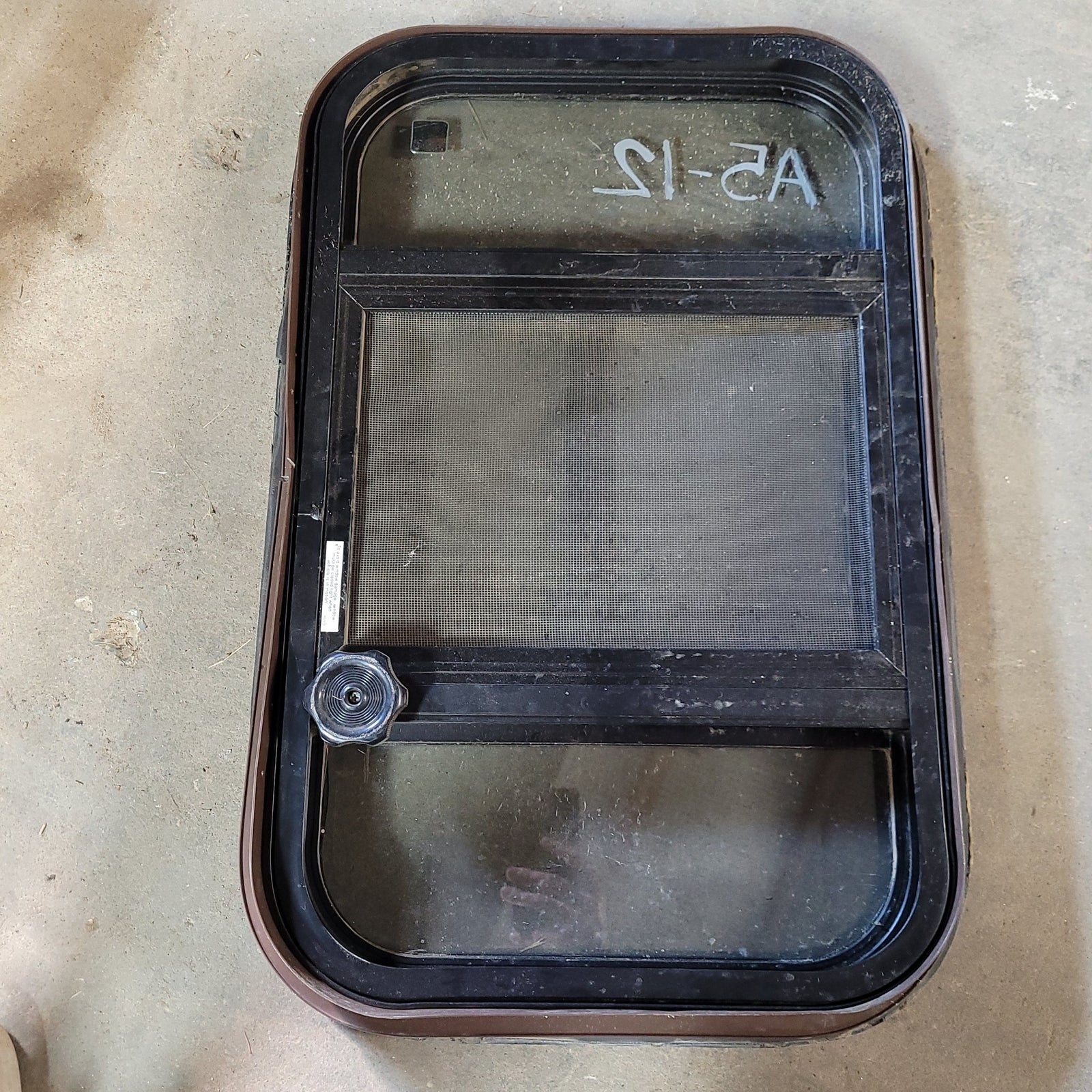 Used Black Radius Opening Window : 15 X 23 1/4 X 2