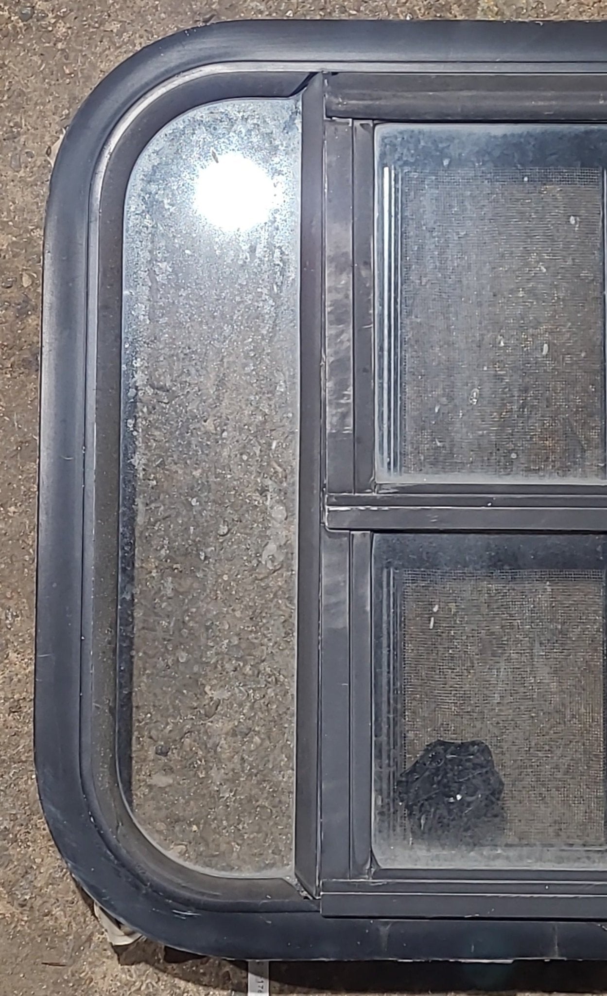 Used Black Radius Opening Window : 17 1/2