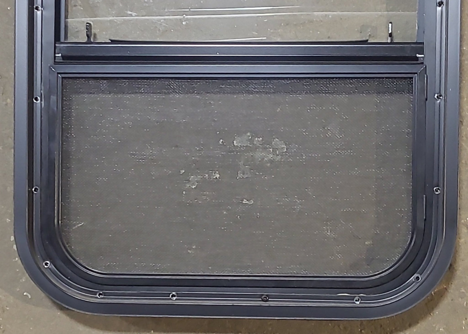 Used Black Radius Opening Window : 17 1/2