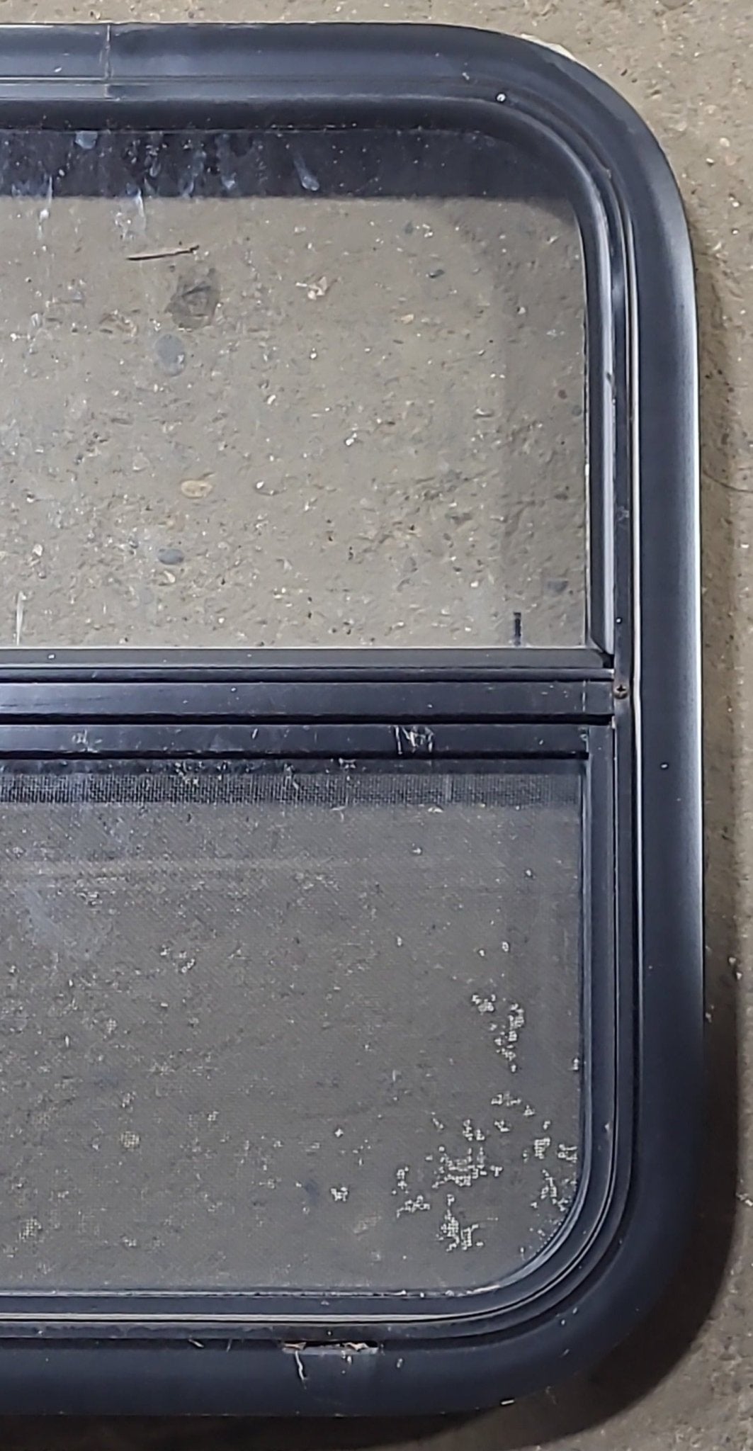 Used Black Radius Opening Window : 17 1/2