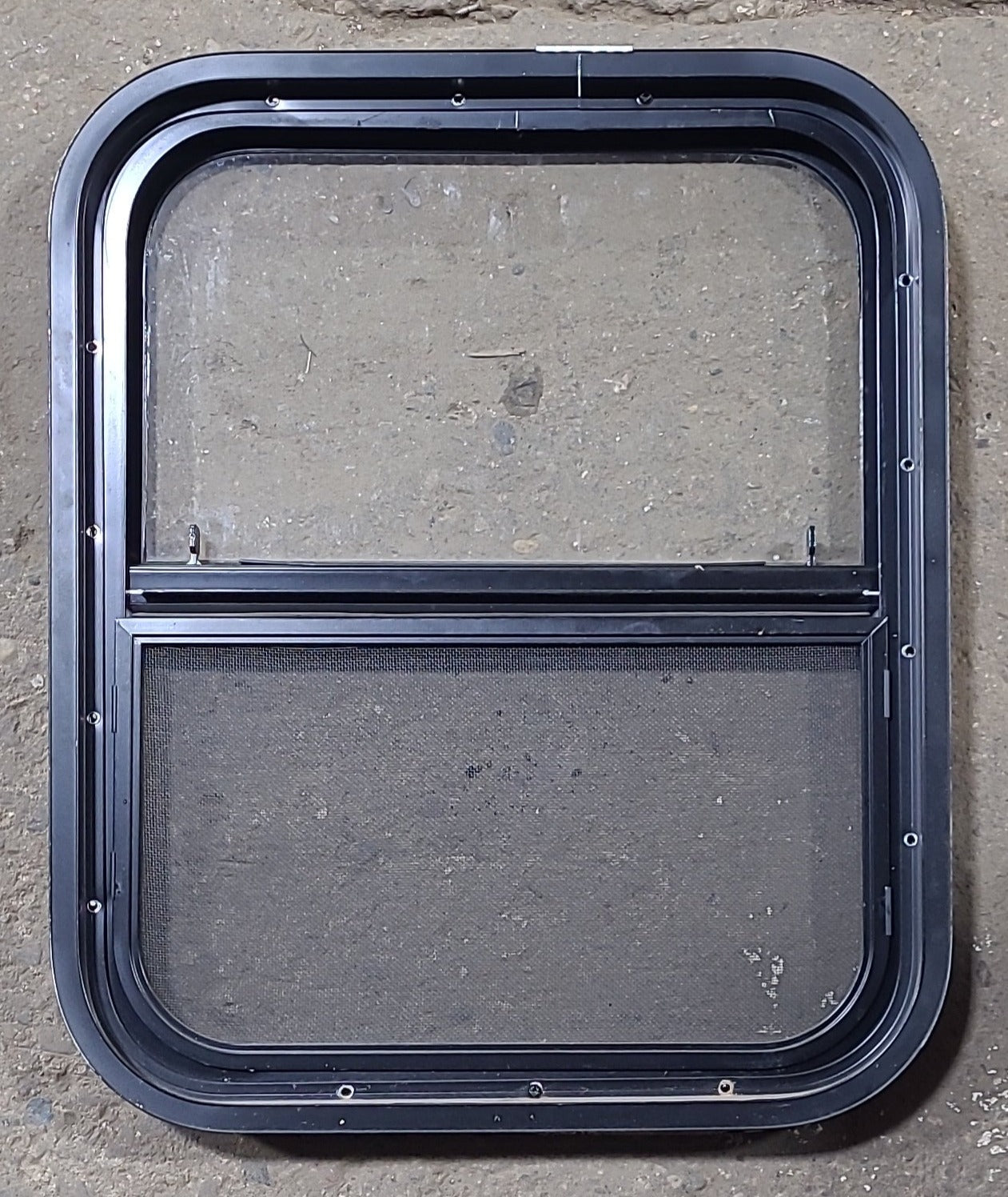 Used Black Radius Opening Window : 17 1/2