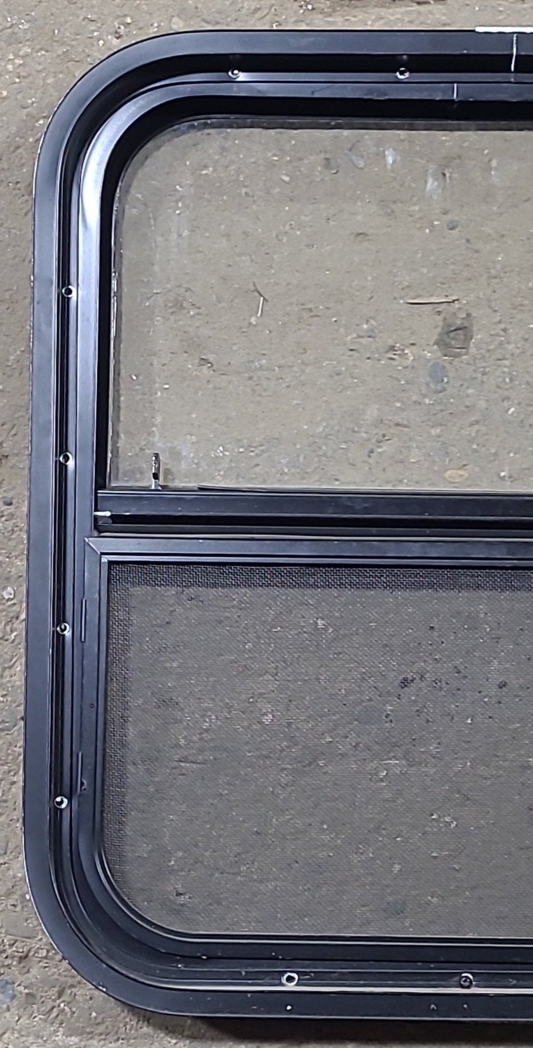 Used Black Radius Opening Window : 17 1/2