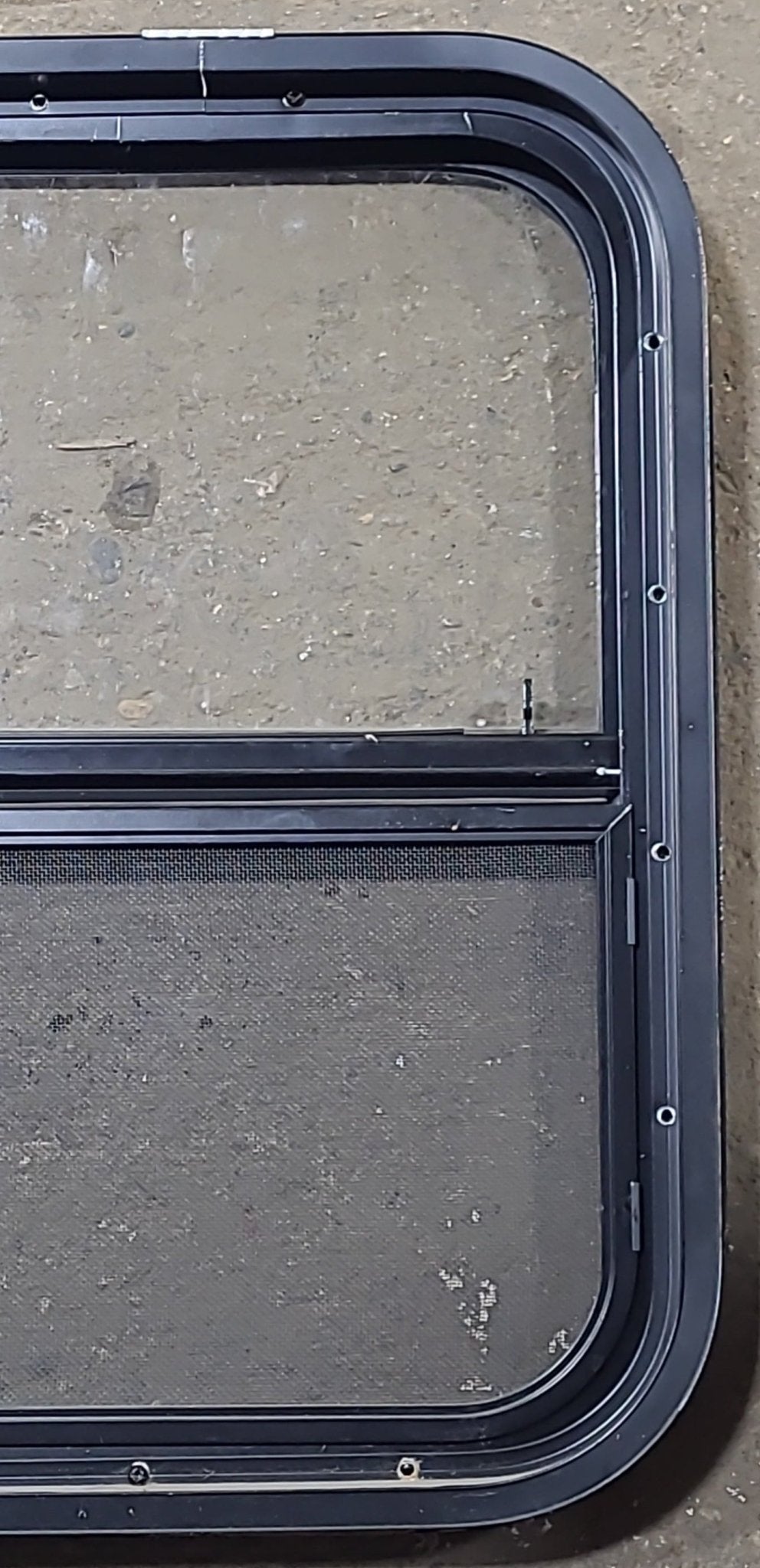 Used Black Radius Opening Window : 17 1/2