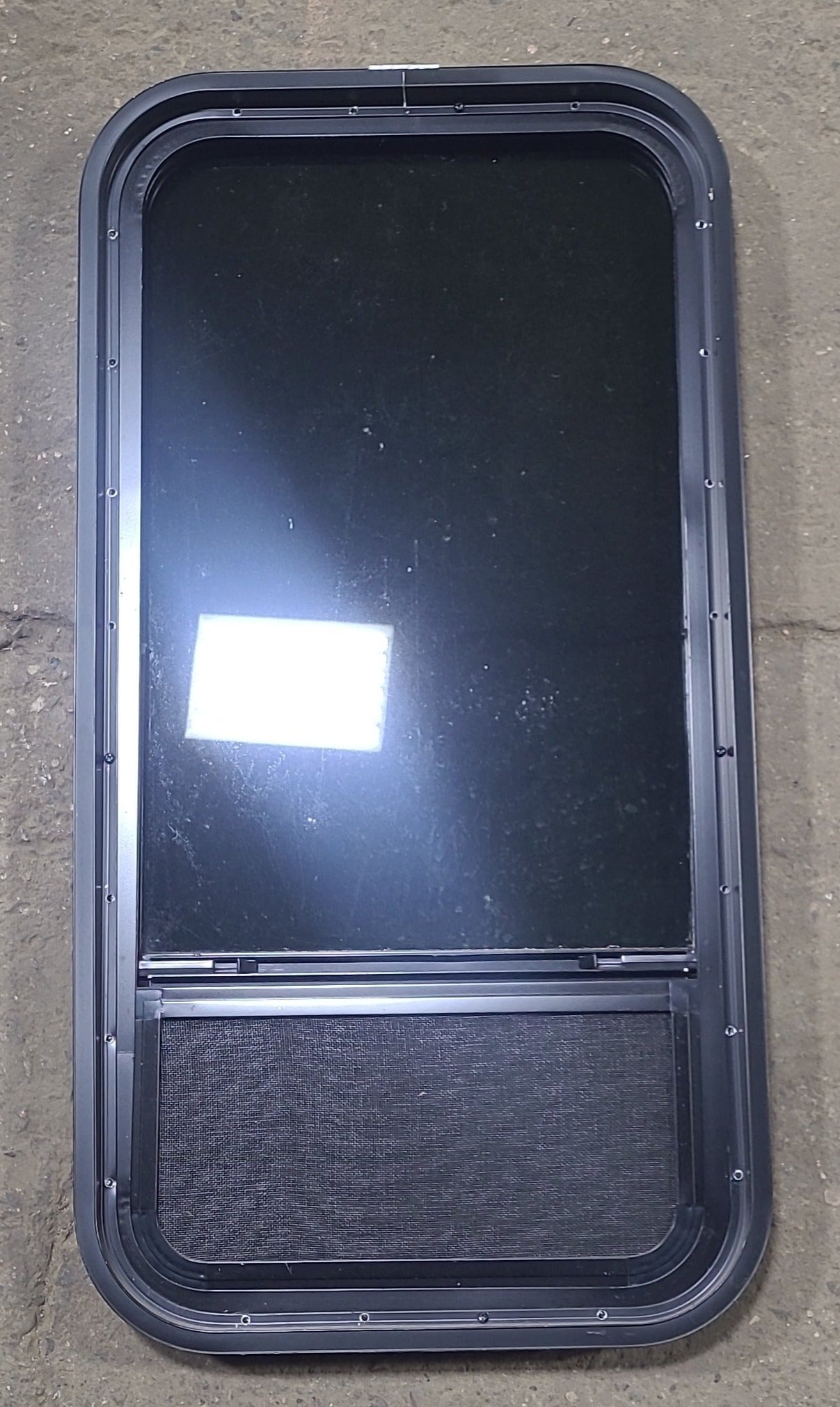 Used Black Radius Opening Window : 17 1/2