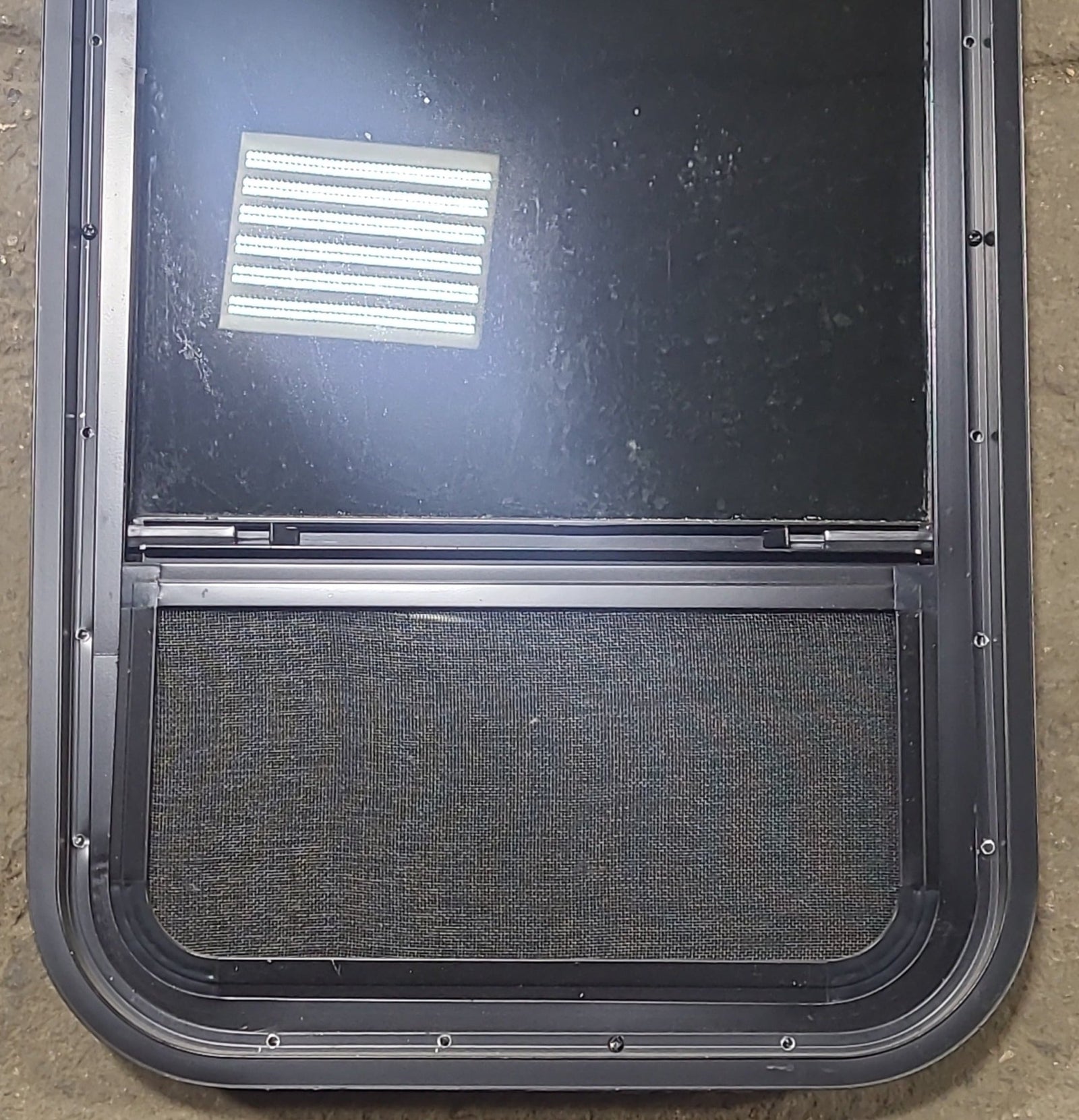 Used Black Radius Opening Window : 17 1/2